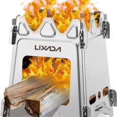 Camping Wood Stove Portable Wood Burning Stove Lightweight Alcohol Stove for Outdoor Cooking Backpacking Hiking Traveling Titanium Stainless Steel (FREE POSTAGE)