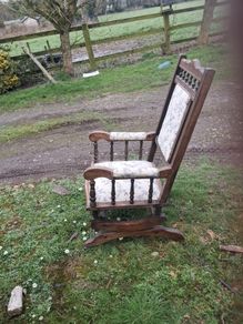 Solid antique rocking chair