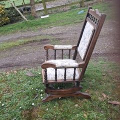 Solid antique rocking chair