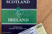 Very Rare 1991 Scotland v Ireland - 5 Nations Programme &amp; Match Ticket