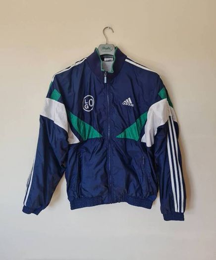 Vintage 90s Adidas german football track jacket Size xl ptp 24" in excellent condition