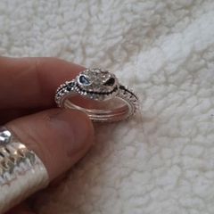 silver jack skellington ring