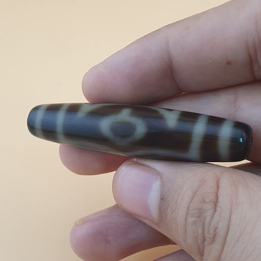 Vintage Himalayan Tibetan 4 Eyes Agate Dzi Bead Amulet