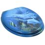 WC Toilet Seats 2 pcs with Soft Close Lids MDF Dolphins Design Image 4