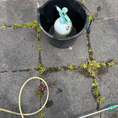 Black plastic bucket