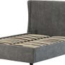 Amelia 5 ft Upholstered Storage Bed Luxury Designer Frame with Winged Headboard Image 2