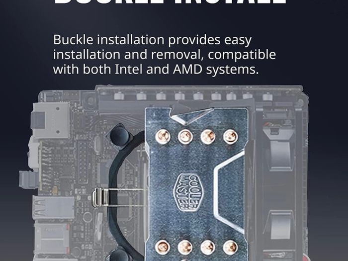 CPU Air Cooler - Low-Profile Cooling System, Direct Contact Technology, 4 Copper Heat Pipes, Compact Aluminium Heatsink with 92mm PWM Fan - AMD & Intel Compatible (FREE POSTAGE)