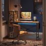 120CM Computer Desk with Storage Shelves Corner Desk Writing Desk with Shelves Reversible Computer Desk with Bookshelf for Home Office Small Space Image 5