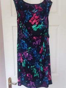 Coast Midi Navy Print Dress