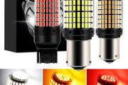 2pcs 1156 BA15S P21W LED Bulbs 144smd Lamp Reverse Turn Signal Light