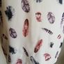 Ladies Beautiful Top Blouse with Pattern Of Feathers Size XL Image 3
