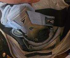 skating shoes with hand and leg protectors