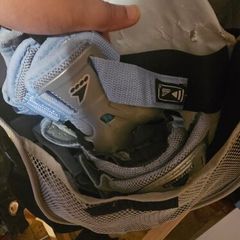 skating shoes with hand and leg protectors
