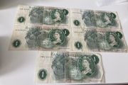 One Pound Banknotes x 5