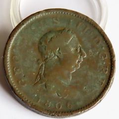 1806 Penny King George III copper coin