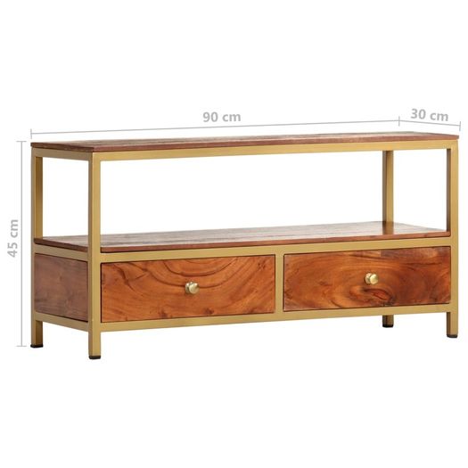 Sideboard 90x30x45 cm Solid Acacia Wood