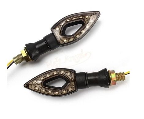 1Pair Waterproof Amber Light 12 LED Motorcycle Turn Signal Lights Indicators Lights