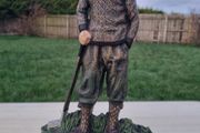 Vintage Large Cast Iron Golfer Door Stop