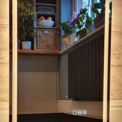 LED Bathroom Mirror 50x70cm Demister Speakers Dual LED Makeup Touch Switvh Bright Light
