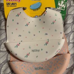 Nuby Decorated Silicone Bib - 6m+ x 2