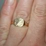 9ct Oval Signet Ring Yellow Gold Mens Ring 375 - 1,6g Image 7