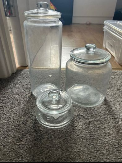 glass jars (3 )
