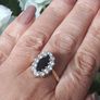 Vintage Gold Sapphire Cluster Ring Image 9