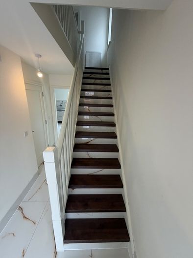 Wood flooring and stair covering