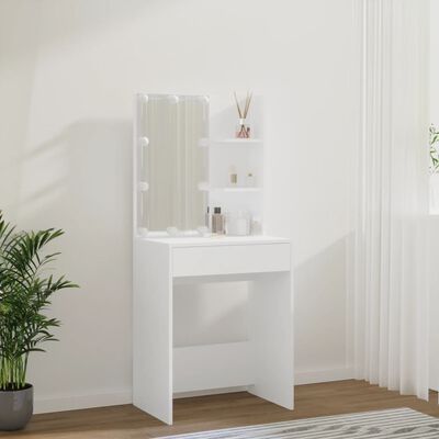 Dressing Table with LED White 60x40x140 cm
