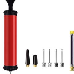 Portable Ball Pump,Air Pump Inflator Kit with Needle,Nozzle, Extension Hose Hand Pumps for Basketball Football Volleyball Water Polo Rugby Exercise Sports Ball Balloon Swim Inflatables (FREE POSTAGE)