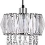 Ceiling Chandelier Drum Shade with Prismatic Acrylic Crystal Strips and Droplets Image 5