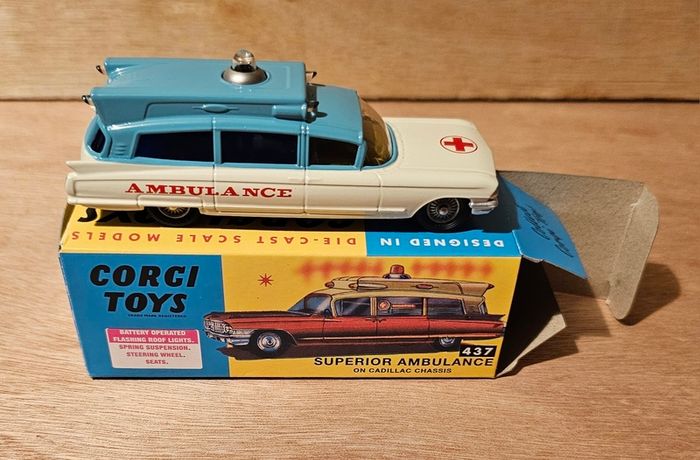 Corgi Superior Ambulance Re Issue Brand New With Battery Compartment Underneath