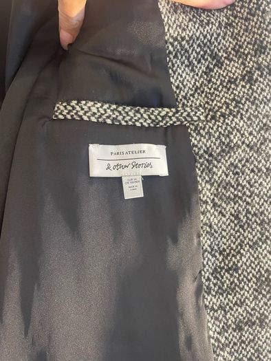 & Other Stories wool herringbone coat