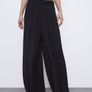 ZARA Pleated Palazzo Pants Black Size XS! Image 3