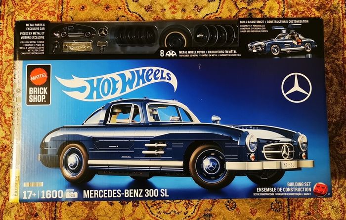 Mattel Brick Shop Hot Wheels Mercedes-Benz 300 Sl Building Toy Kit