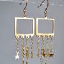 Earring gold pendant star Image 3