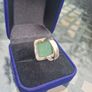 Vintage Sterling 925 Silver Ladies Ring with a square-cut Green Gemstone Image 8