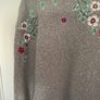 jumper dress Aline yumi jumper dress size small grey frilled cuff with embroidery small 10/12 Image 5