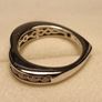 Rhodium Plated Sterling Silver Moissanite Band Ring Image 8