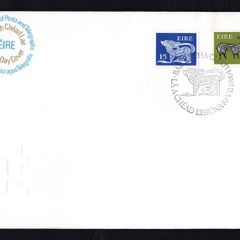 1980 Ireland 15p dog and 16p stag Gerl Definitive Stamp series First Day Cover (FDC) with Cork Pictorial Cancel