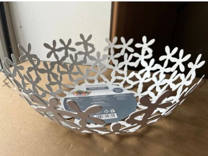 White Metal Fruit Basket