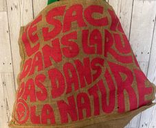 French groceries shopping bag