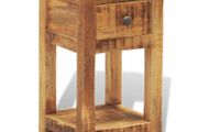 Nightstand with 1 Drawer Solid Mango Wood