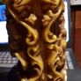 Antique Beeswax Vedic "Arjuna Chariots" Candle - "Arjuna and Chariots". Also tall Wax  Masonic Candle. Image 3