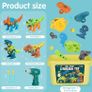 Take Apart Dinosaur Toys for Kids with Storage Box Electric Drill, DIY Construction Build Set Educational STEM Gifts for Boys Girls (FREE POSTAGE) Image 3