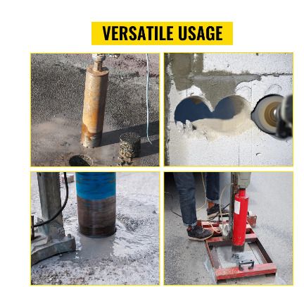 BRAND NEW 205mm Diamond Core Drill Rig 3980W Wet Dry Handheld Concrete Drilling Machine Kit W/ Bits and Spanner for Installing Pipes