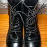 Clarks Girls Black Leather Biker-Style Ankle Boots UK4.5 EU37.5 Image 9