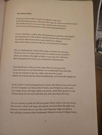 The Kilrane Boys. A Co Wexford Emigration Ballad 1844. By Paddy Barry. Large Volume Paperback In Good Condition.  See Photos For Same.