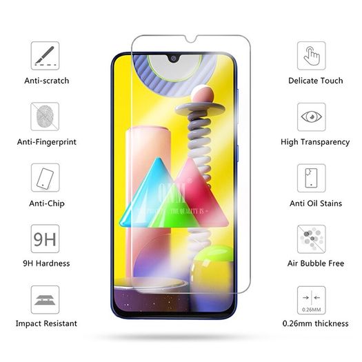 Tempered Glass For Samsung Galaxy M31 Screen Protector 9H Tempered Glass For Samsung Galaxy M31 6.4" Protective Film