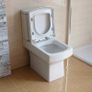 Square Bathroom Close Coupled Toilet Modern Ceramic Bathroom WC White Image 4